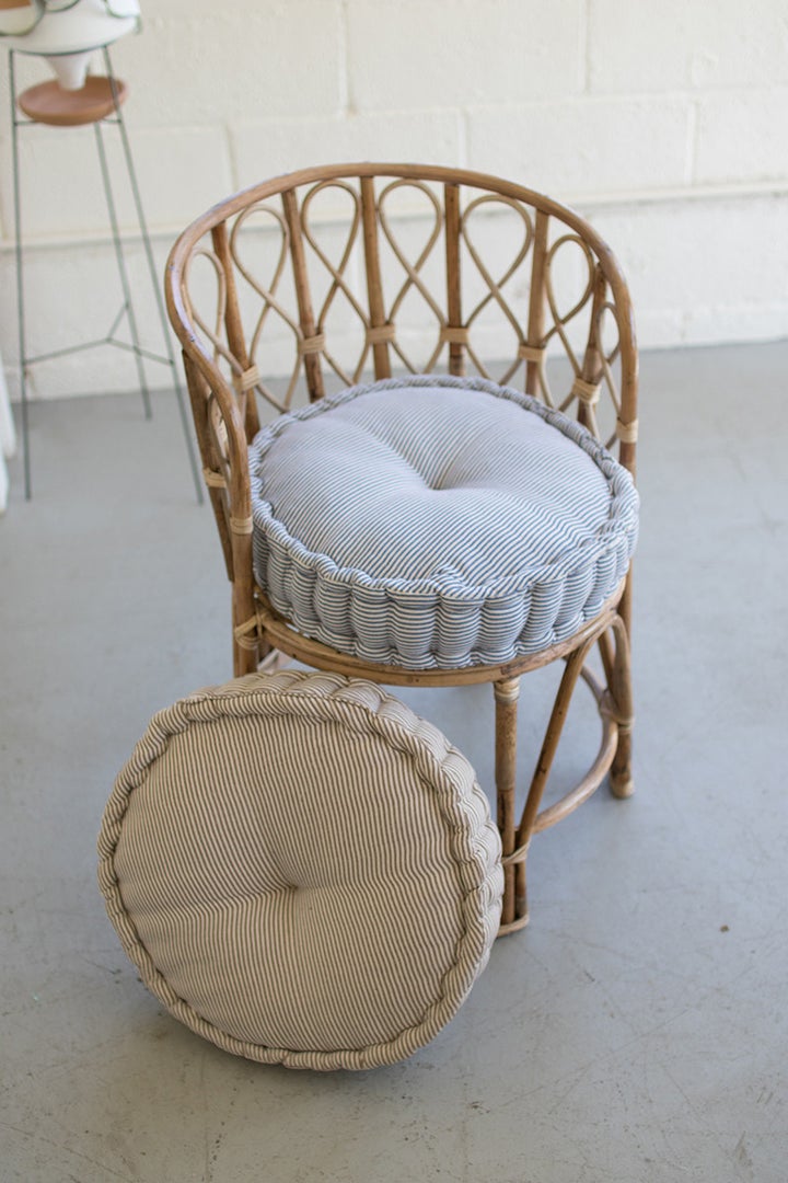 Bamboo round chair with cushion hot sale